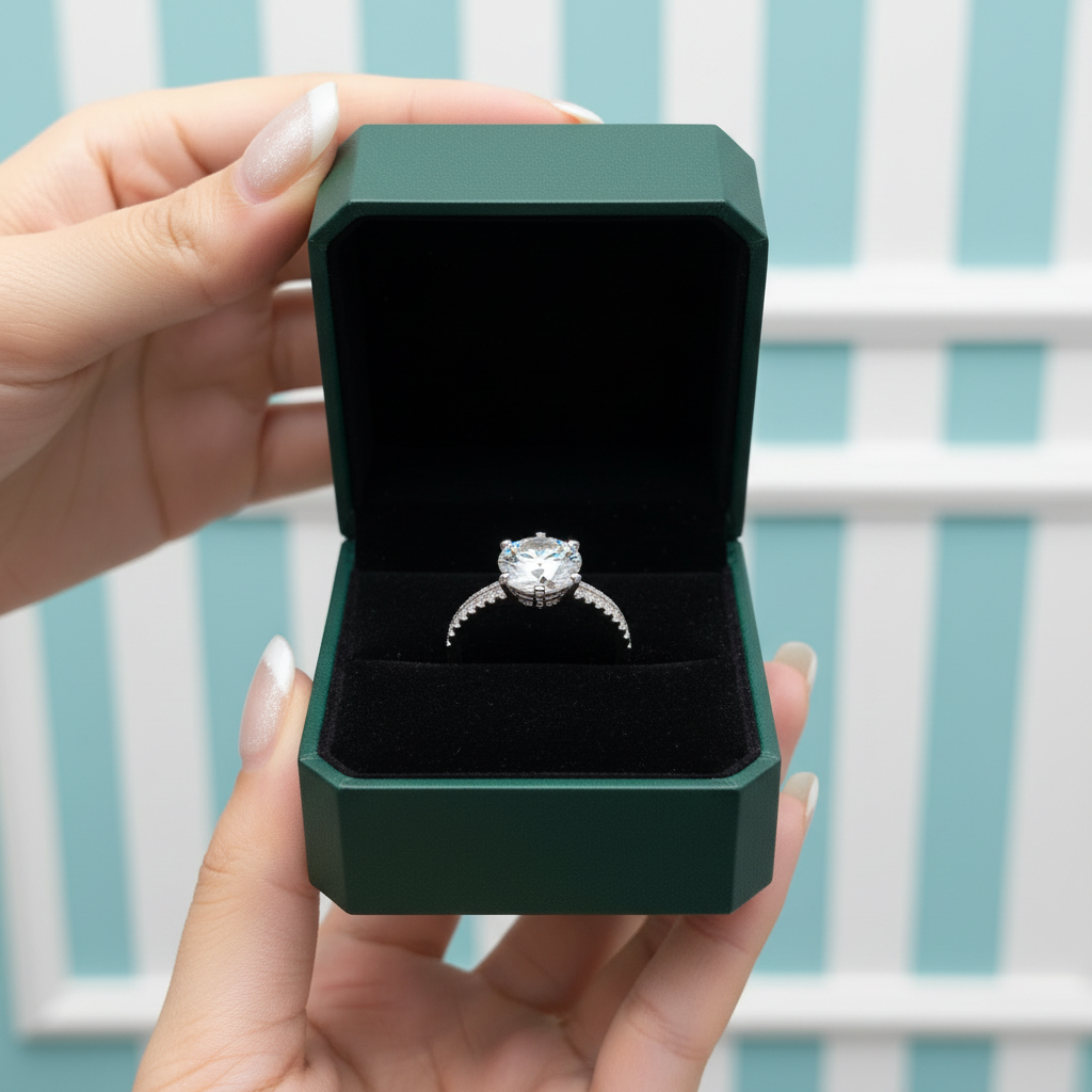 3.0 Ct Round Cut Diamond Option Engagement Ring