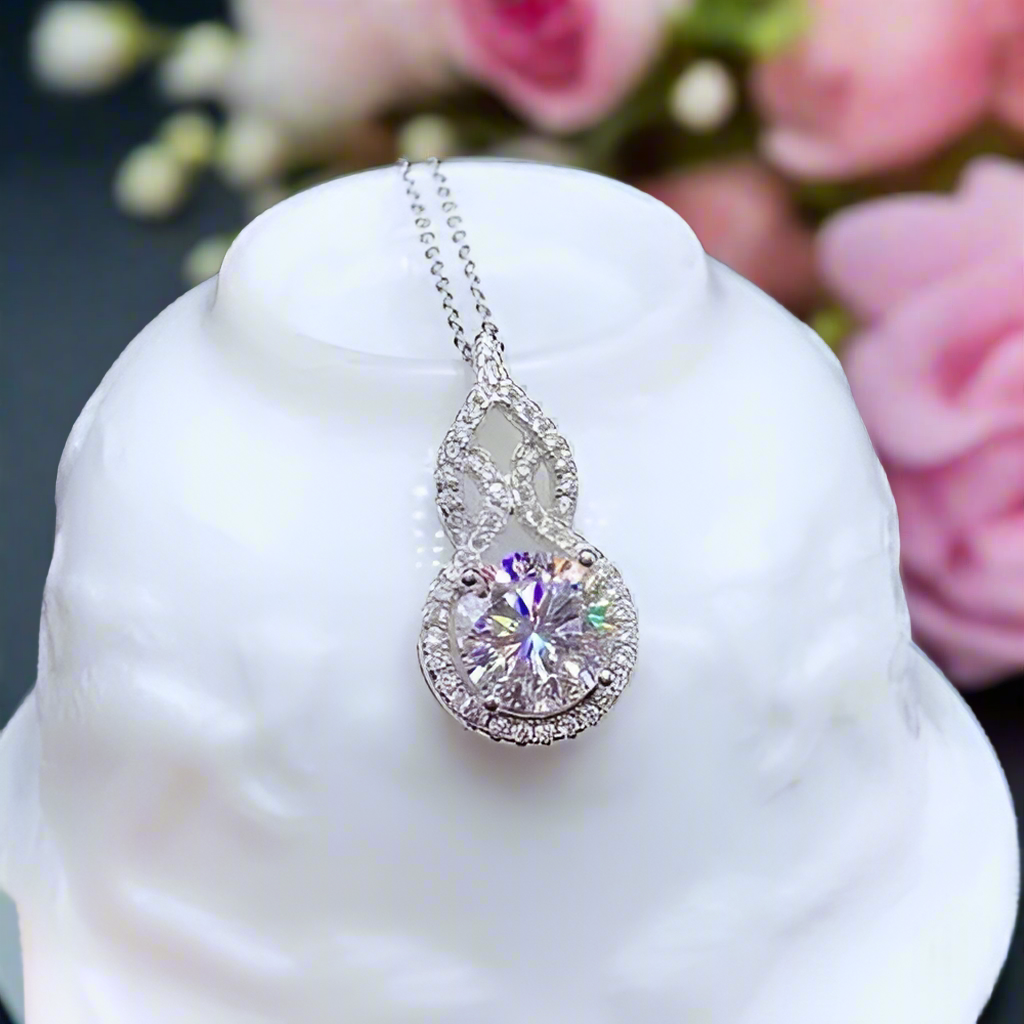 3.0 Ct Round Cut Diamond Necklace-Evani Naomi Jewelry