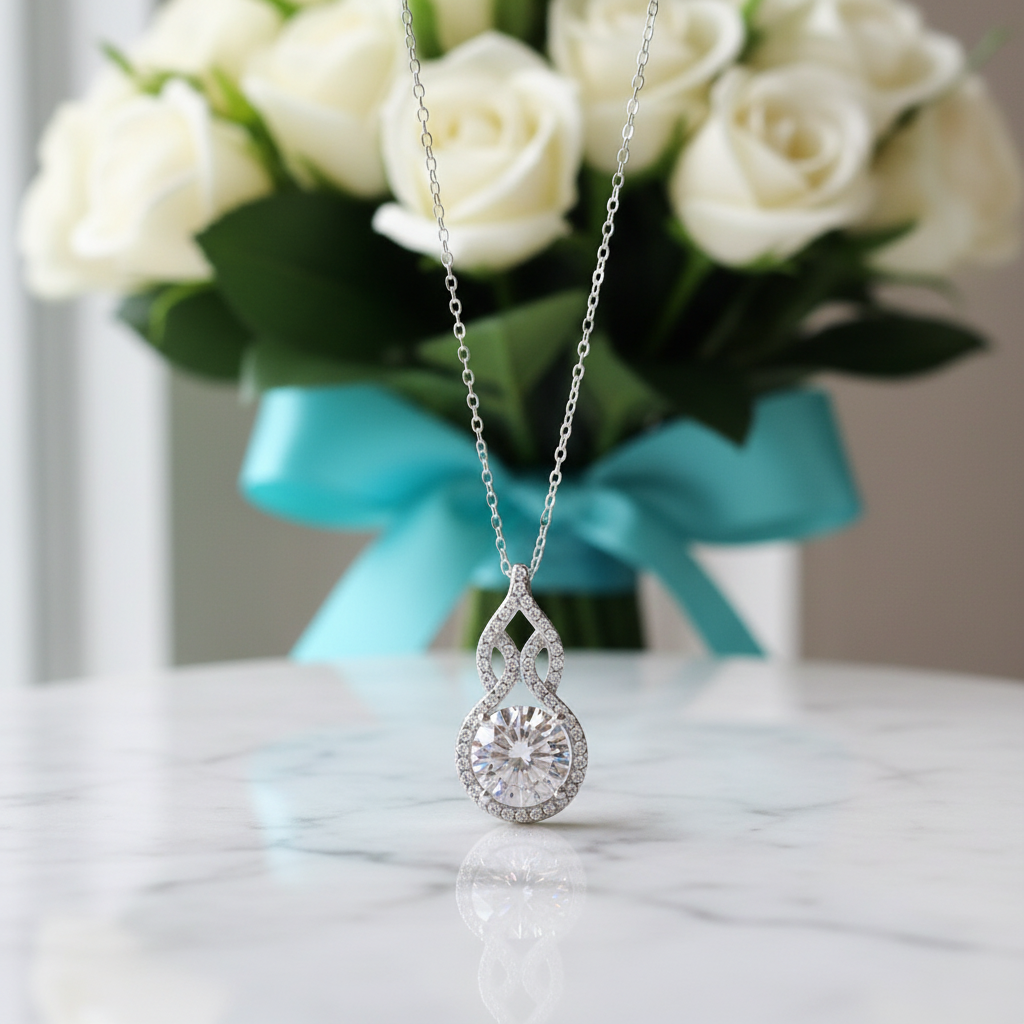 3.0 Ct Round Cut Diamond Necklace-Evani Jewelry