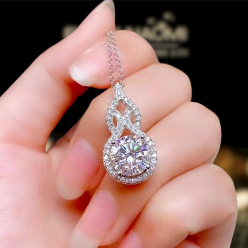 3.0 Ct Round Cut Diamond Necklace-Evani Jewelry