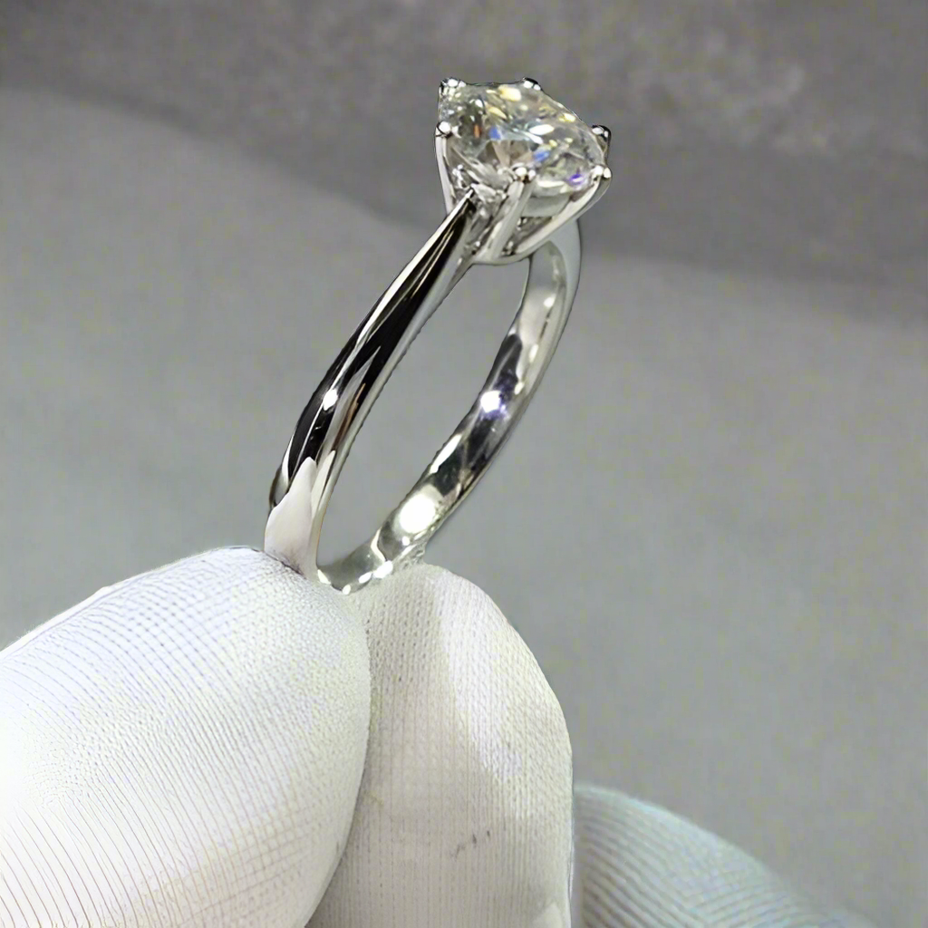 3.0 Ct Round Cut Diamond Solitaire Engagement Ring-Evani Jewelry