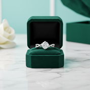 3.0 Ct Round Cut Diamond Option Twisted Bypass Pave Engagement Ring - Evani Naomi Jewelry