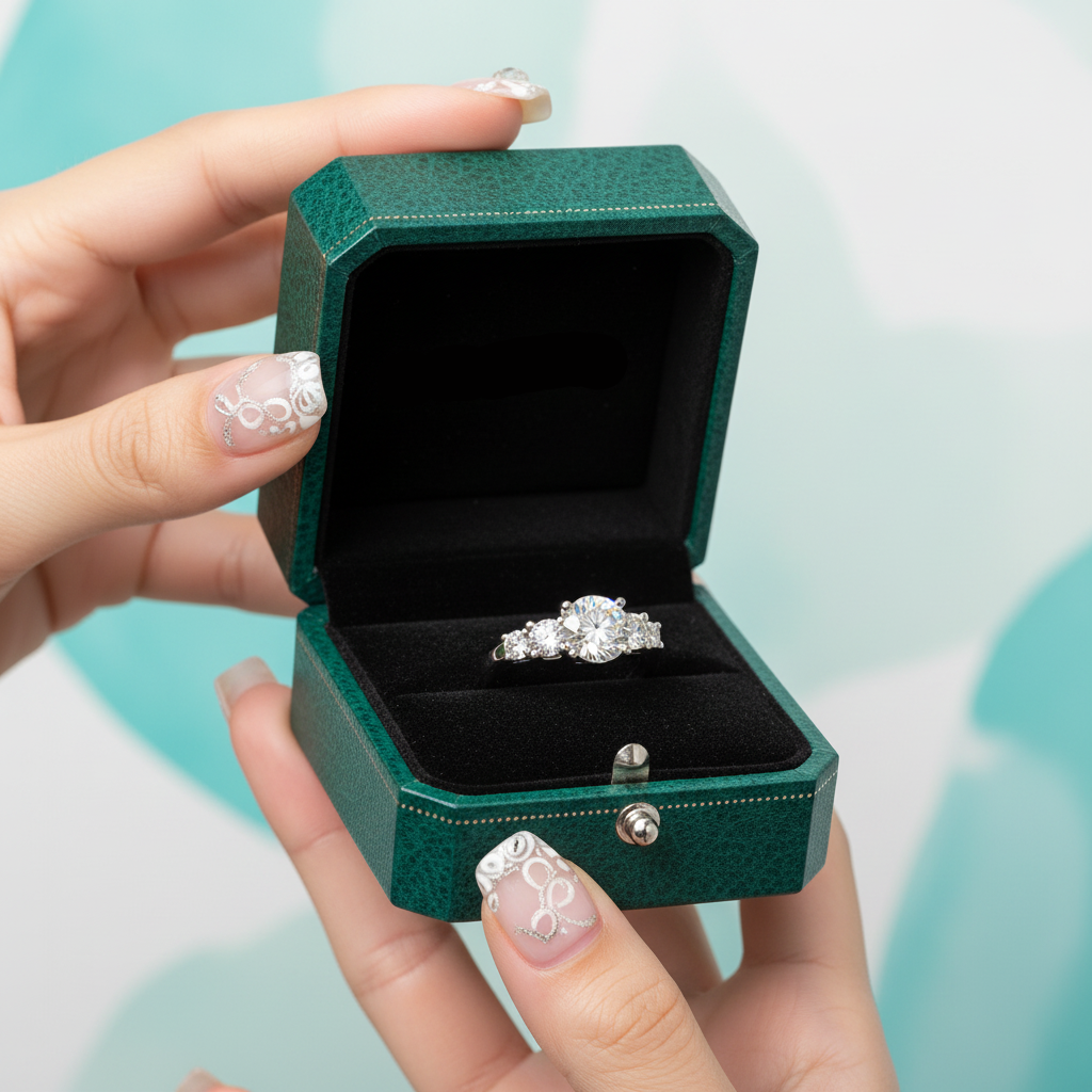 3.0 Ct Round Cut Five Diamond Option Engagement Ring - Evani Naomi Jewelry