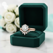 3.0 Ct Round Cut Rose Gold Wedding Ring Set - Evani Naomi Jewelry