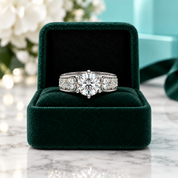 3.0 Ct Round Diamond Option 6 Prong Engagement Ring