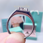 3.0 Ct Round Diamond Adjustable Men's Ring-Evani Naomi Jewelry