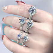 3.0 Ct Round Diamond Engagement Ring-Evani Naomi Jewelry