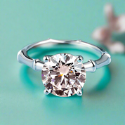 3.0 Ct Round Diamond Solitaire Engagement Ring-Evani Naomi Jewelry