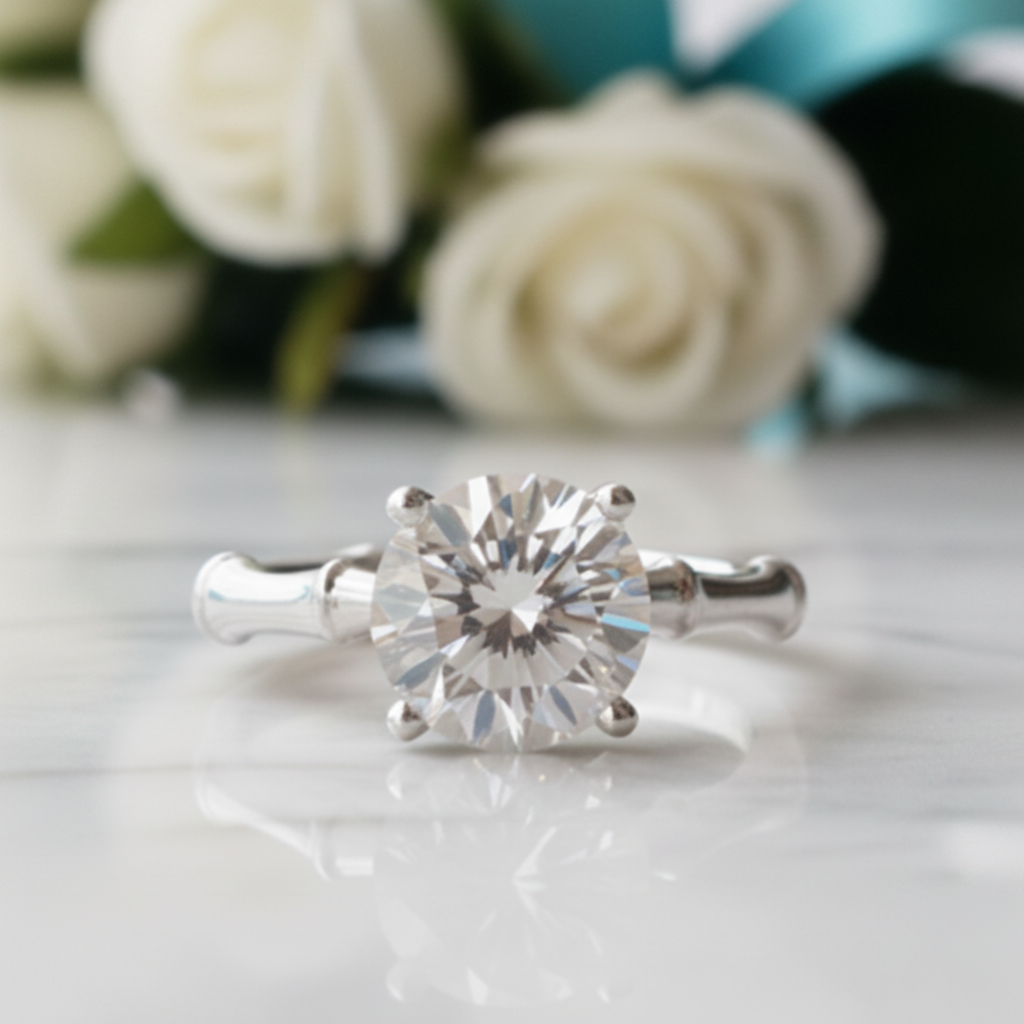 3.0 Ct Round Diamond Option Solitaire Engagement Ring