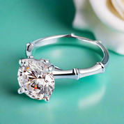 3.0 Ct Round Diamond Solitaire Engagement Ring-Evani Naomi Jewelry