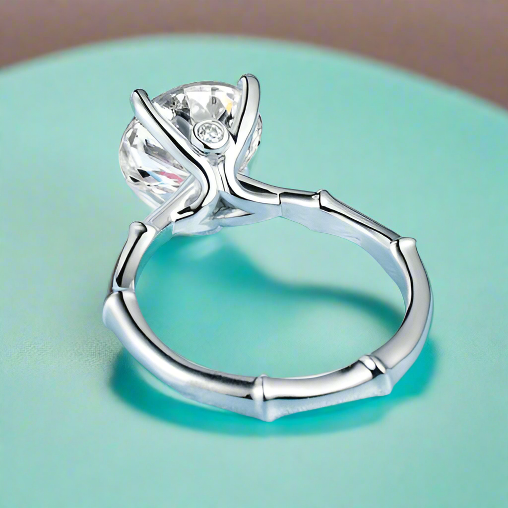 3.0 Ct Round Diamond Solitaire Engagement Ring-Evani Naomi Jewelry