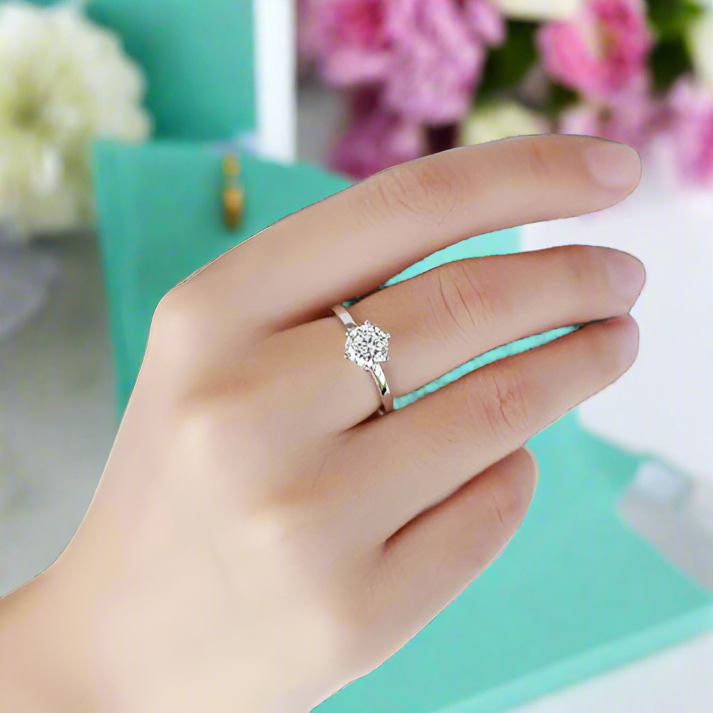 3.0 Ct Round Elegant Solitaire Engagement Ring-Evani Naomi Jewelry