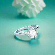 3.0 Ct Round Elegant Solitaire Engagement Ring-Evani Naomi Jewelry