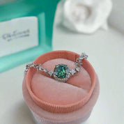 3.0 Ct Round Green Diamond Bracelet-Evani Naomi Jewelry