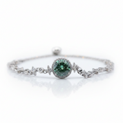 3.0 Ct Round Green Diamond Option Bracelet