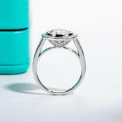 3.0 Ct Round Halo Diamond Engagement Ring-Evani Naomi Jewelry