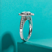3.0 Ct Round Halo Diamond Engagement Ring-Evani Naomi Jewelry