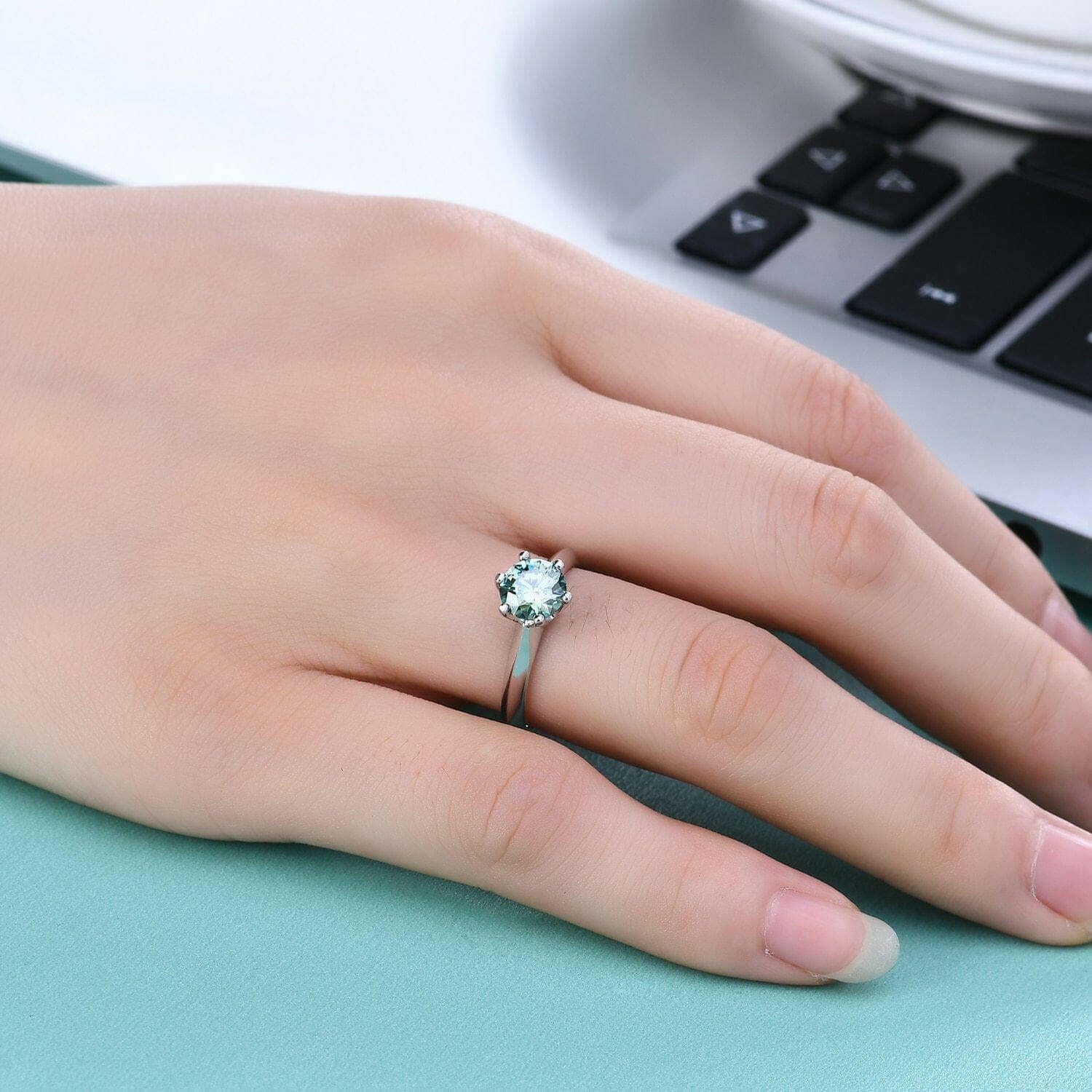 3.0 Ct Round Solitaire Diamond Engagement Ring-Evani Naomi Jewelry