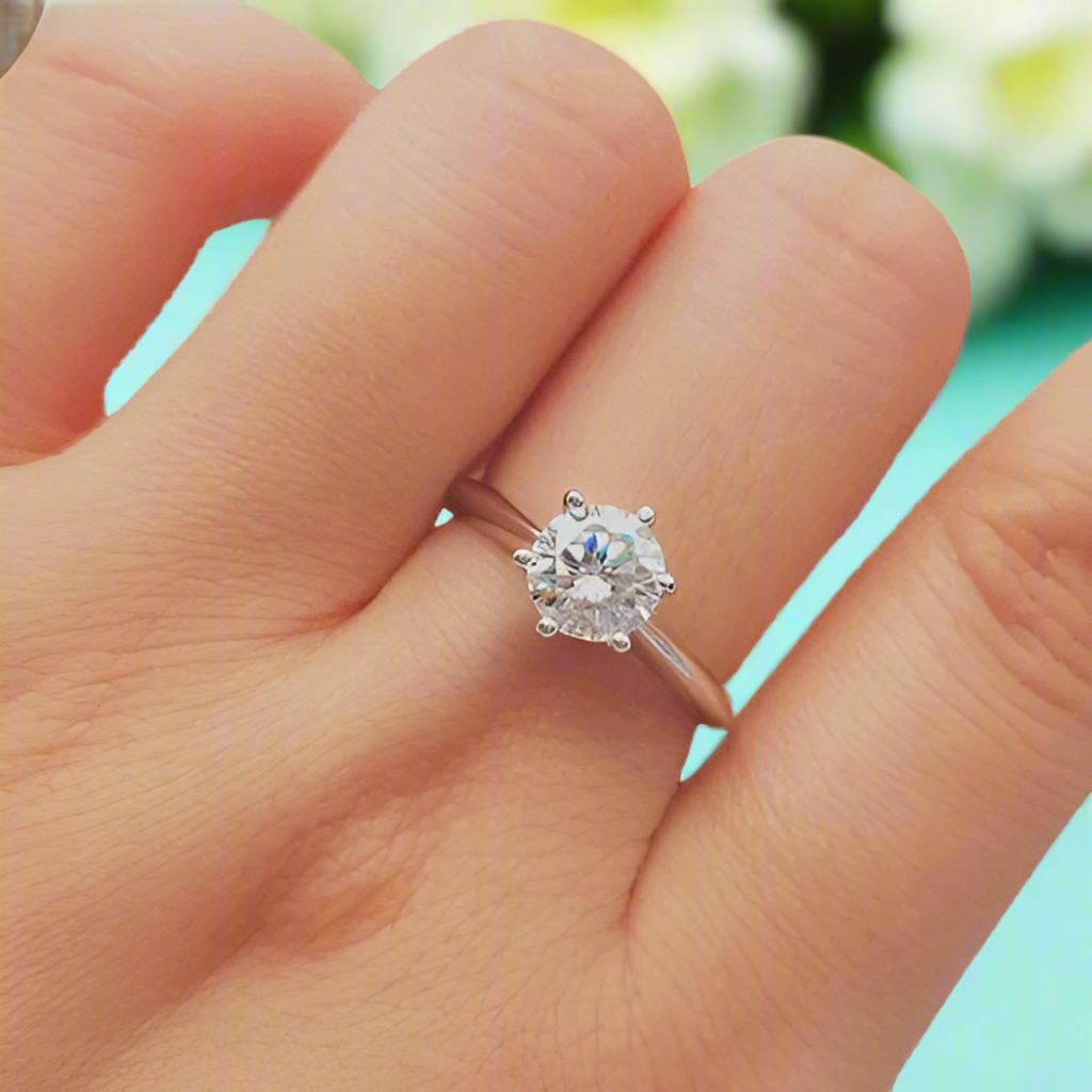 3.0 Ct Round Solitaire Diamond Engagement Ring-Evani Naomi Jewelry