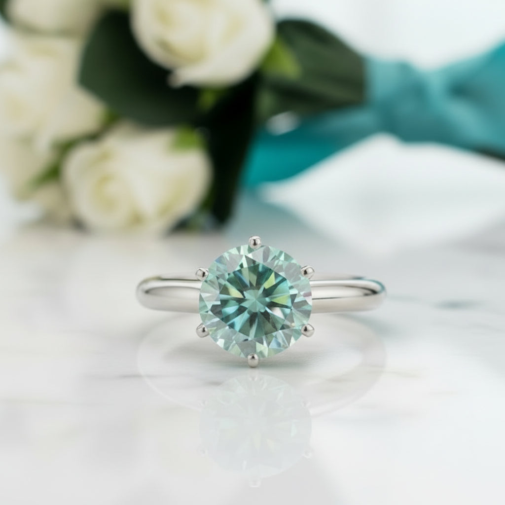 3.0 Ct Round Solitaire Diamond Engagement Ring-Evani Jewelry