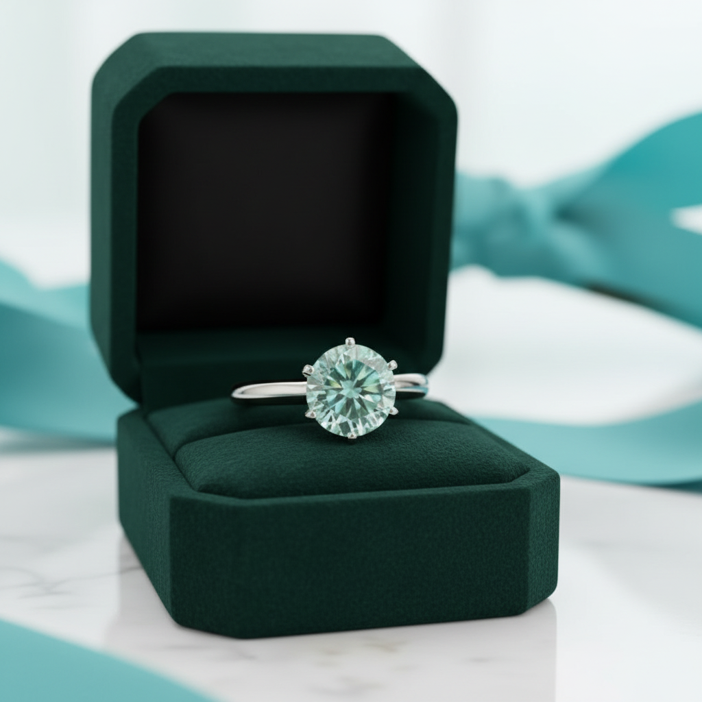 3.0 Ct Round Solitaire Diamond Option Engagement Ring - Evani Naomi Jewelry