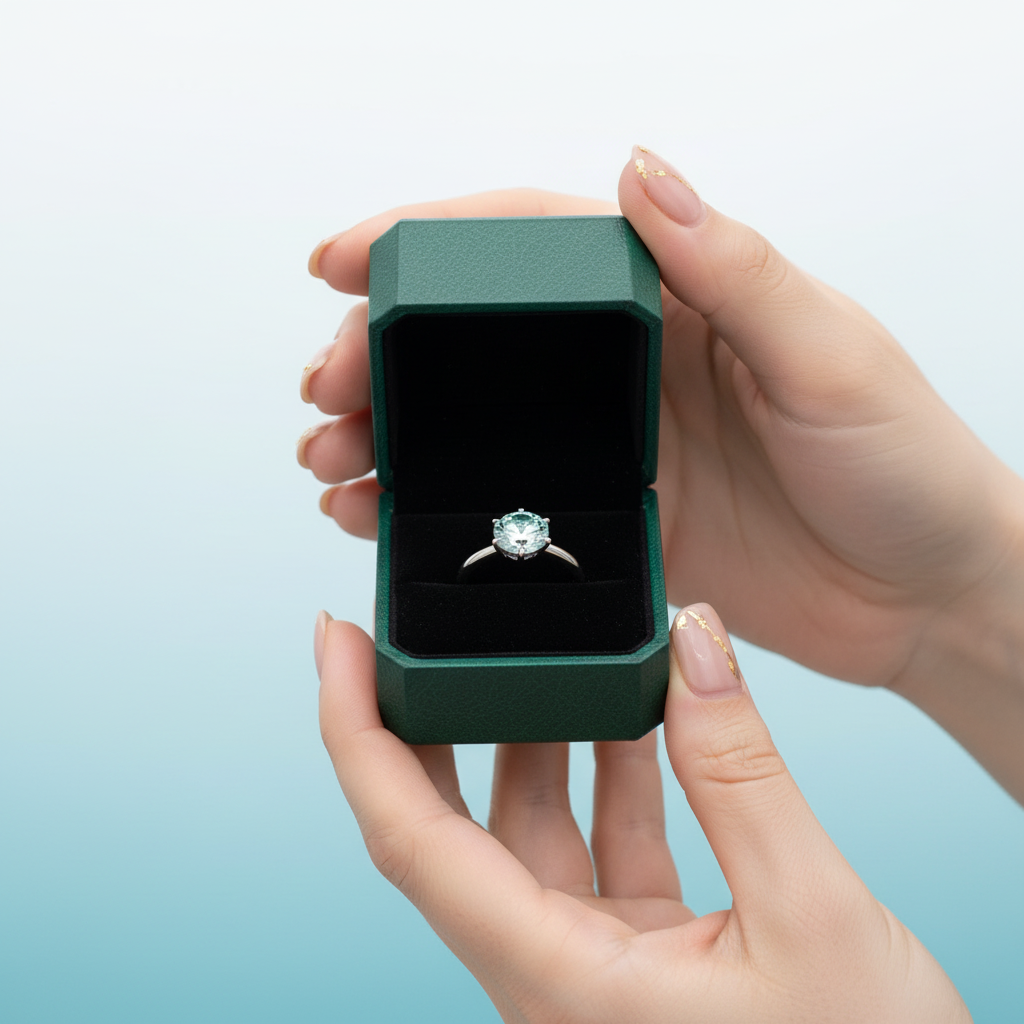 3.0 Ct Round Solitaire Diamond Option Engagement Ring - Evani Naomi Jewelry