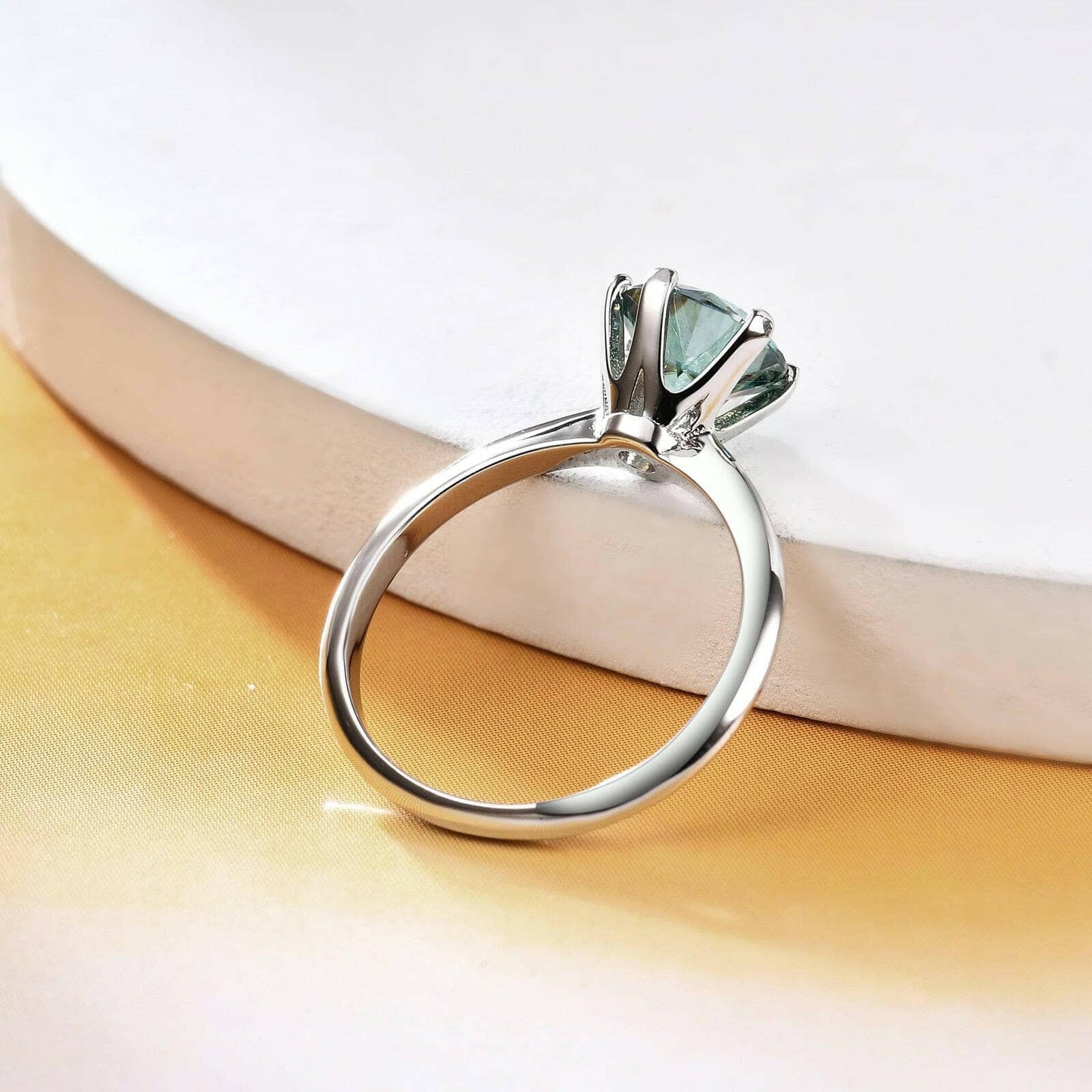 3.0 Ct Round Solitaire Diamond Engagement Ring-Evani Naomi Jewelry