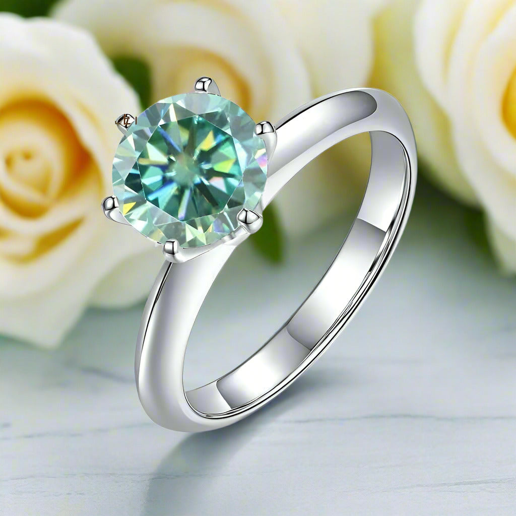 3.0 Ct Round Solitaire Diamond Engagement Ring-Evani Naomi Jewelry