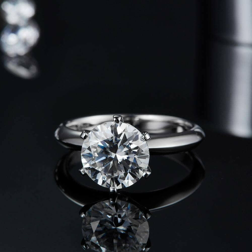 3.0 Ct Round Solitaire Diamond Engagement Ring-Evani Naomi Jewelry