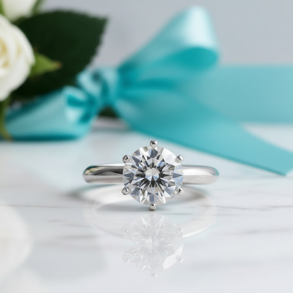 3.0 Ct Round Solitaire Diamond Engagement Ring-Evani Jewelry