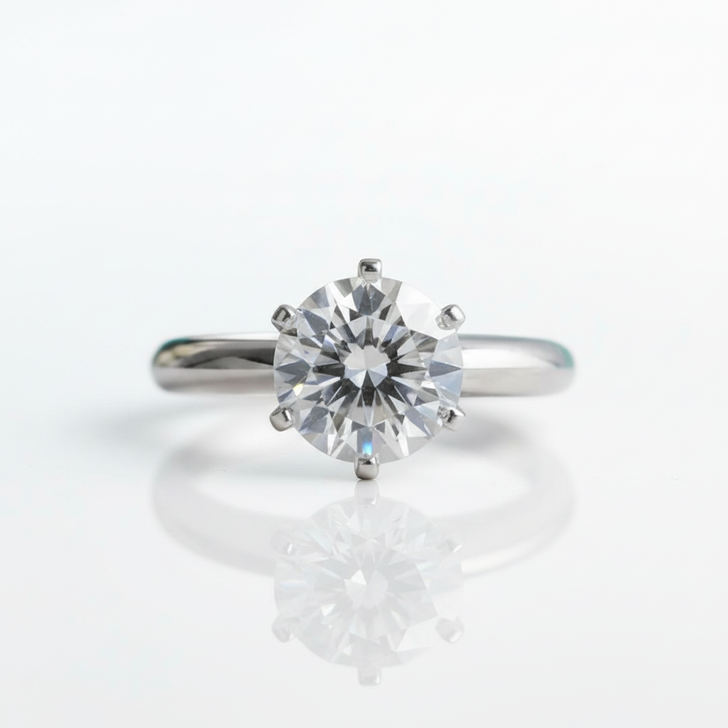 3.0 Ct Round Solitaire Diamond Option Engagement Ring - Evani Naomi Jewelry