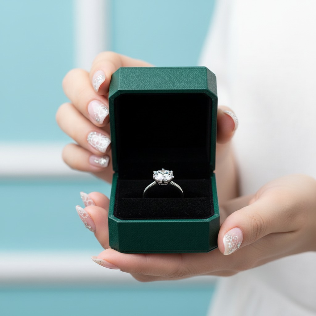 3.0 Ct Round Solitaire Diamond Option Engagement Ring - Evani Naomi Jewelry