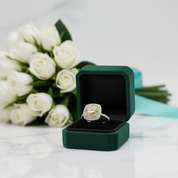 3.0 Ct Round Yellow Diamond Option Classic Halo Engagement Ring