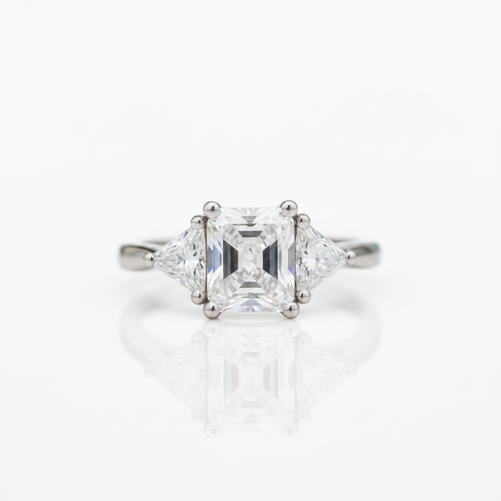 3.0 Ct Three Stone Diamond Option Engagement Ring