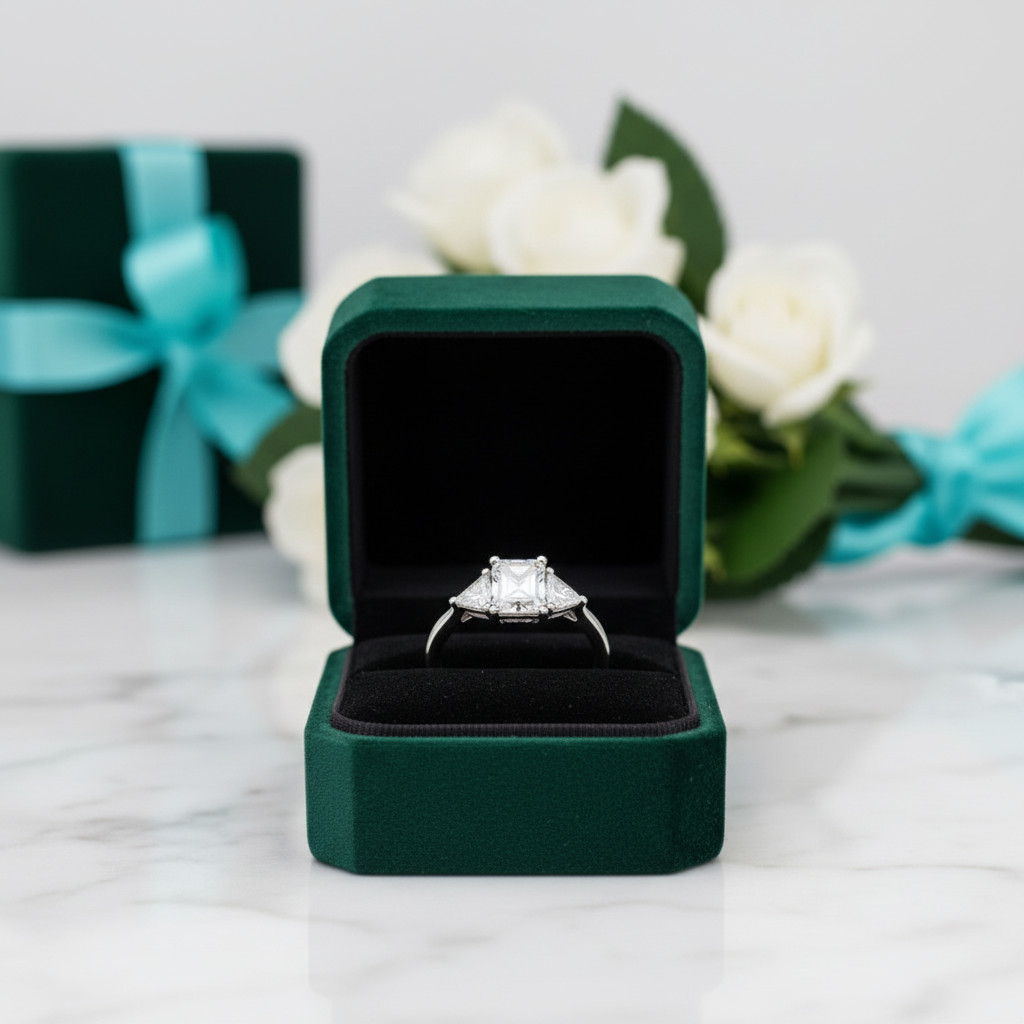 3.0 Ct Three Stone Diamond Option Engagement Ring