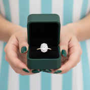 3.0 ct Oval Cut 14k Gold Engagement Ring - Evani Naomi Jewelry