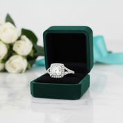 3.0 ct Princess Cut Diamond Option 14K White Gold Engagement Ring - Evani Naomi Jewelry