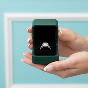 3.0 ct Princess Cut Diamond Option 14K White Gold Engagement Ring - Evani Naomi Jewelry