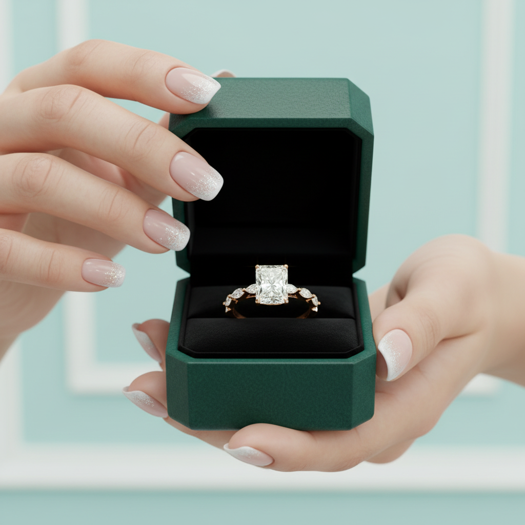 3.0 ct Radiant Cut Diamond Option Engagement Ring - Evani Naomi Jewelry