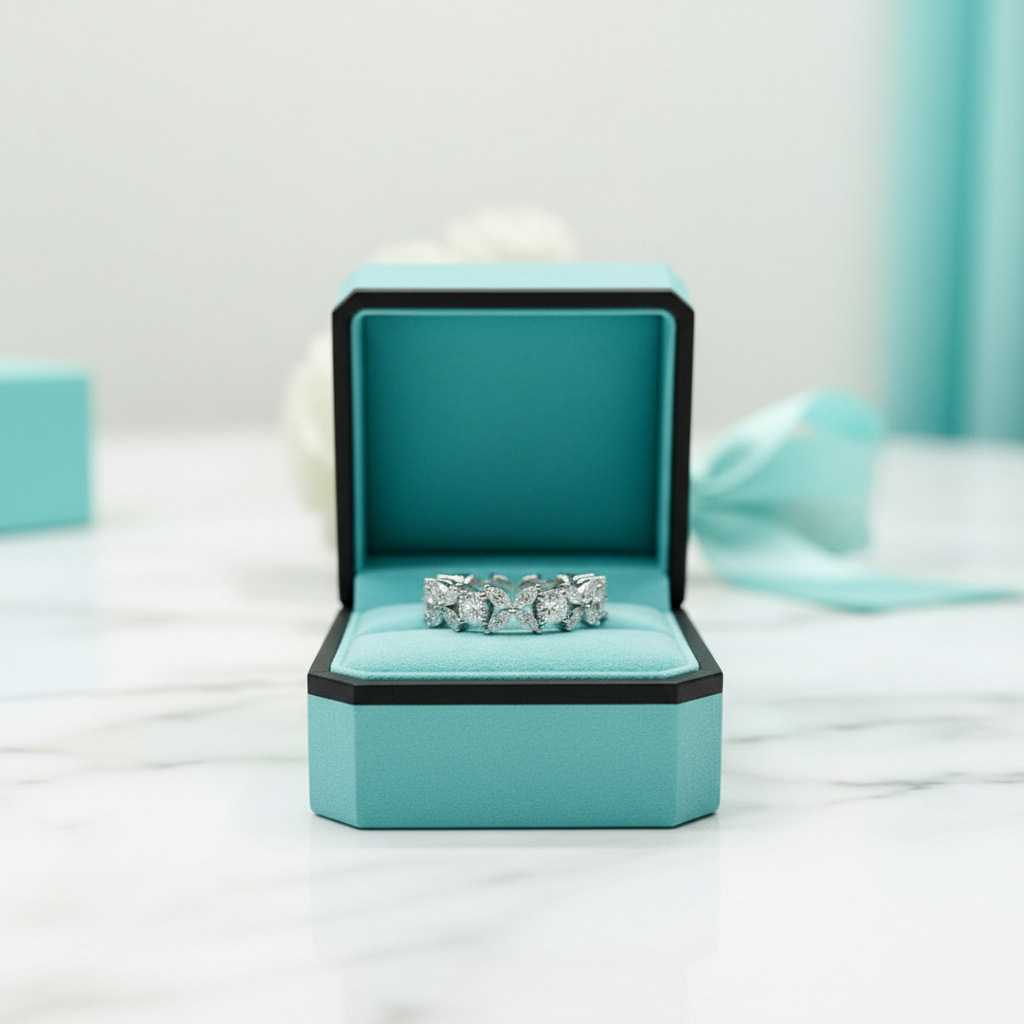 3.0ct Diamond Butterfly Design Infinity Wedding Band-Evani Jewelry