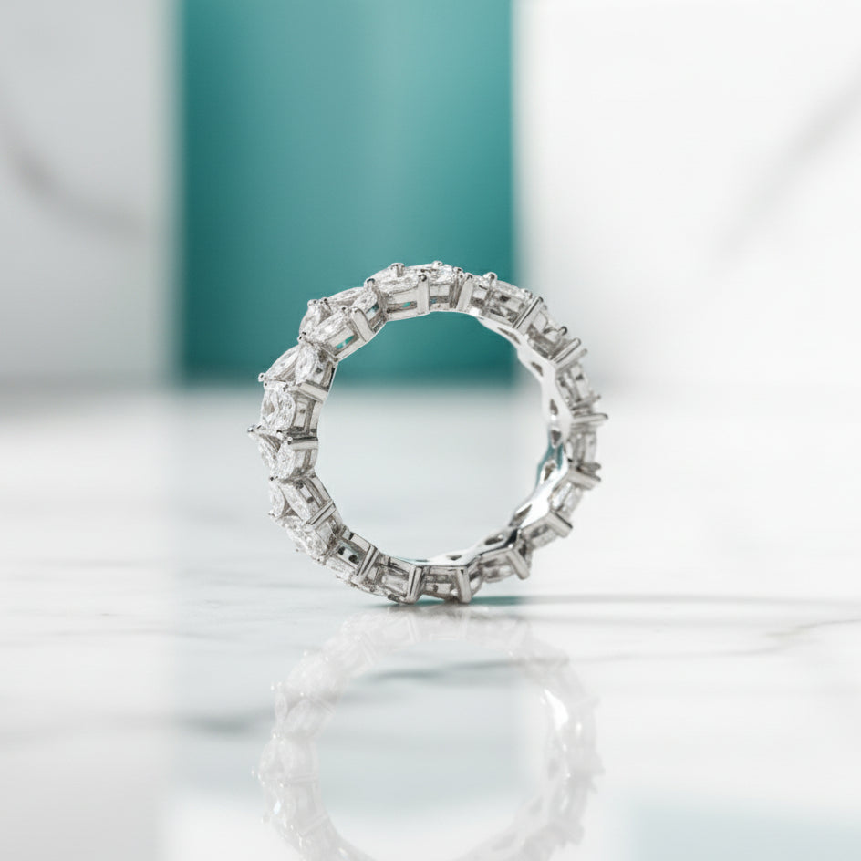 3.0ct Diamond Butterfly Design Infinity Wedding Band-Evani Jewelry