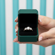 3.1 Cttw Round Three Stone Diamond Option Engagement Ring - Evani Naomi Jewelry