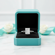 3.3 Ct Classic Emerald Cut Diamond Engagement Ring-Evani Jewelry