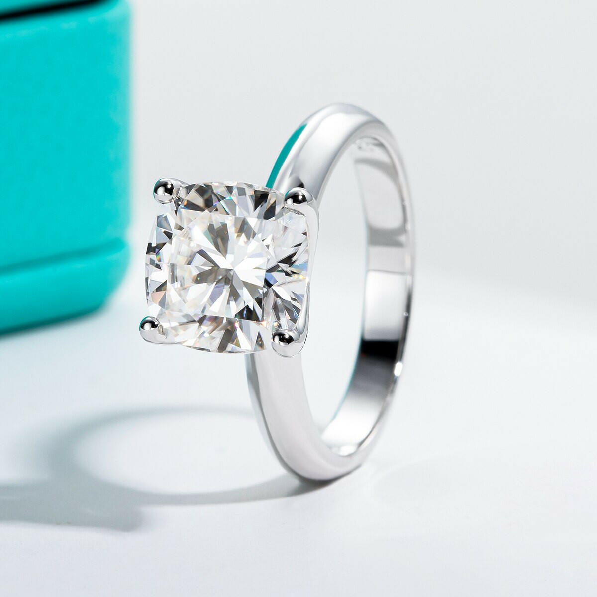 3.5 Ct Cushion Cut Diamond Engagement Ring-Evani Naomi Jewelry