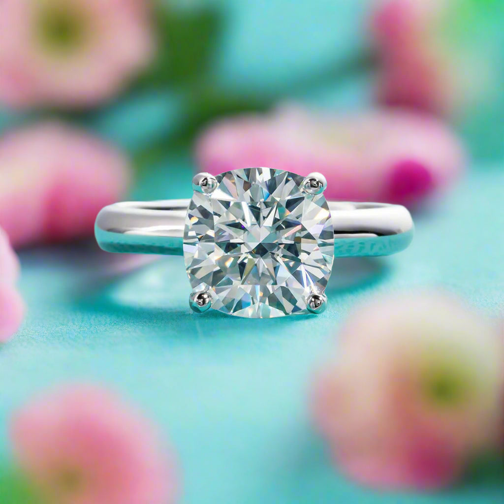 3.5 Ct Cushion Cut Diamond Engagement Ring-Evani Naomi Jewelry