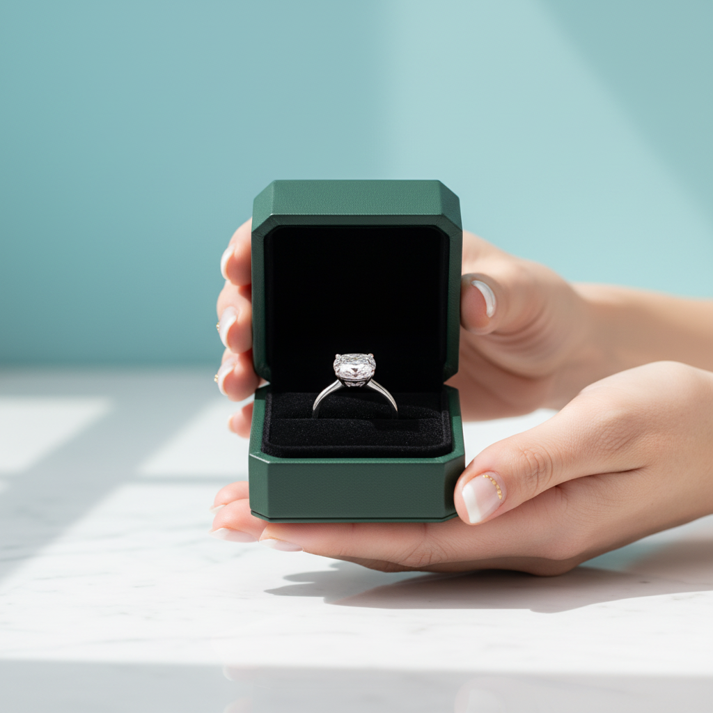 3.5 Ct Cushion Cut Diamond Option Engagement Ring