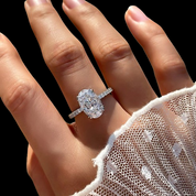 3.5 Ct Oval Cut Diamond Engagement Ring-Evani Naomi Jewelry