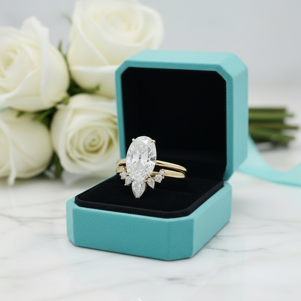 3.5 ct Oval Cut Solitaire Yellow Gold Diamond Birthstone Wedding Set-Evani Jewelry