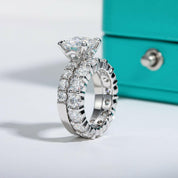 3.5 ct Round Diamond Engagement Ring Set-Evani Naomi Jewelry