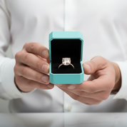 3.50 Ct Rose Gold Cushion Cut Tourmaline Engagement Ring